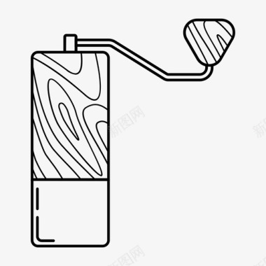 矢量咖啡污渍咖啡磨咖啡师咖啡研磨机图标图标