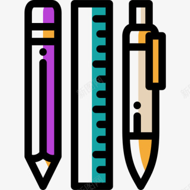 钢笔创意工具22颜色省略图标图标