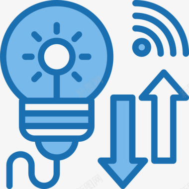 特效34灯泡智能家居34蓝色图标图标