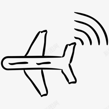 飞机无线机场手绘图标图标