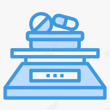 纯净蓝色秤药房42蓝色图标图标