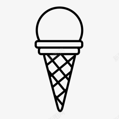 冰淇淋筒沙漠夏天图标图标
