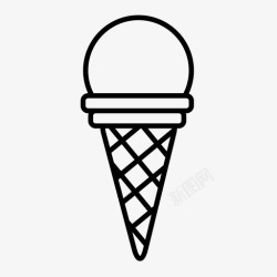 春天的冰淇淋冰淇淋筒沙漠夏天图标高清图片