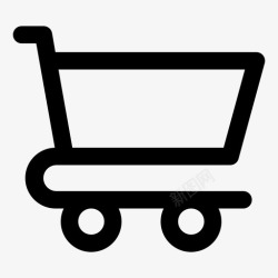 小版手推车篮子商店图标高清图片