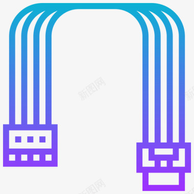 渐变喷溅插头连接器类型3渐变图标图标