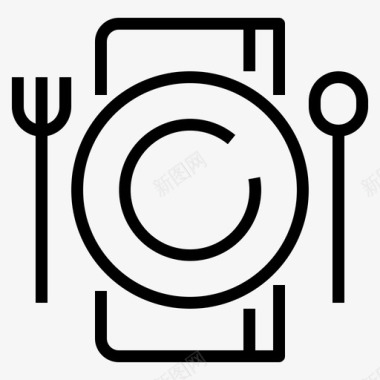 晚餐咖啡厅餐饮图标图标