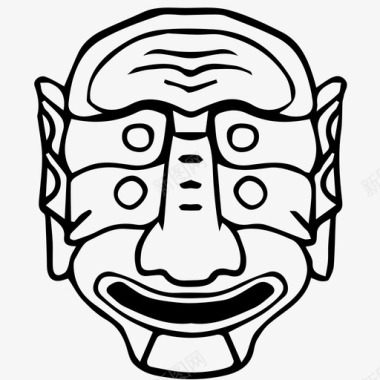 韩国神的面具韩国人图腾图标图标