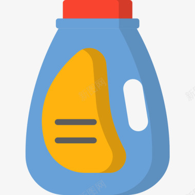 洗涤水位洗涤剂超市34扁平图标图标