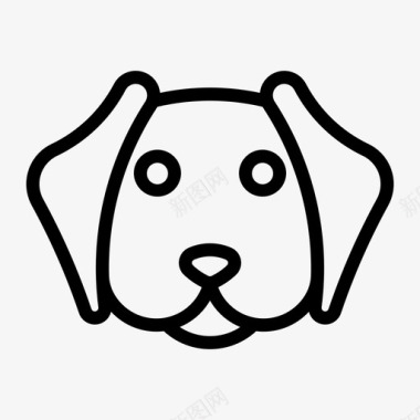 拉布拉多猎犬狗脸图标图标
