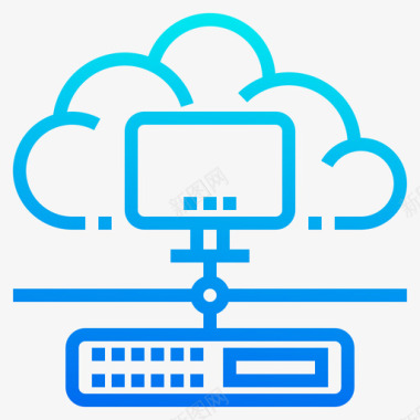 计算机鼠标云网络计算机与网络3梯度图标图标