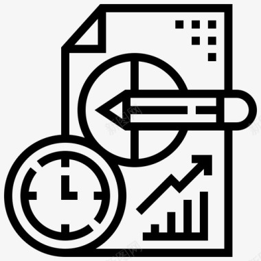 分析矢量图时间管理分析数据图标图标