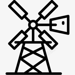 风车无框画7风车牛仔7直线型图标高清图片