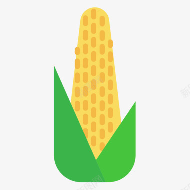 玉米水果和蔬菜38扁平图标图标
