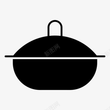 砂锅菜锅盖烹饪图标图标