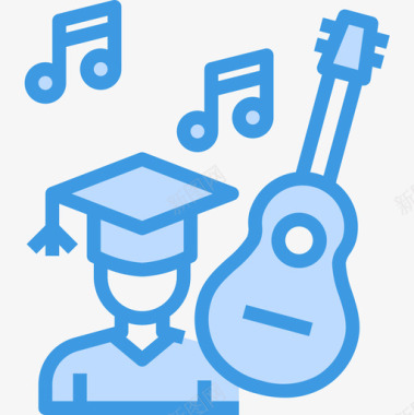 音乐教育216蓝色图标图标