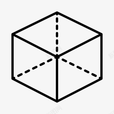 包装箱标识立方体箱子物流图标图标