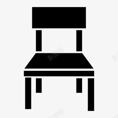 椅子长凳学校图标图标