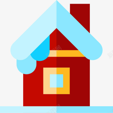 住宅冬季旅行公寓图标图标