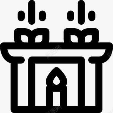 芳香疗法休息室放松图标图标