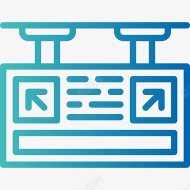 机场安全第一盖茨机场68号梯度图标图标