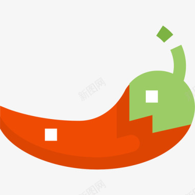 辣椒蔬菜和水果2平的图标图标