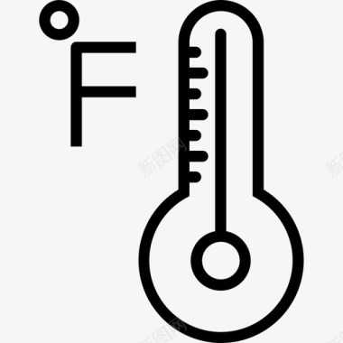 温度计测体温温度计天气188线性图标图标