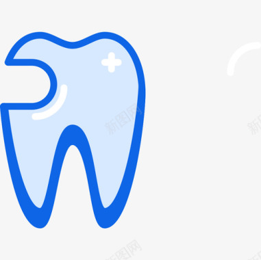 洁净牙齿牙齿牙齿13蓝色图标图标