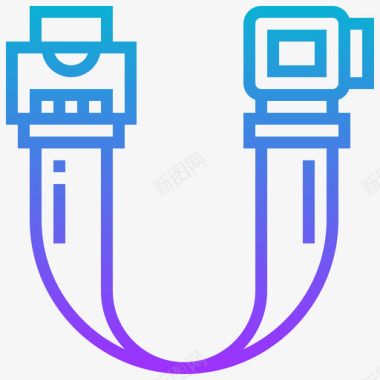 渐变水墨画电缆连接器类型3渐变图标图标