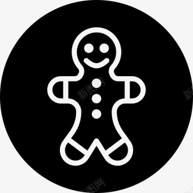 饼干圣诞节姜饼图标图标