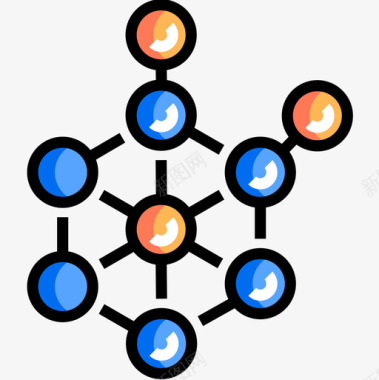 分子结构生物工程7线性颜色图标图标