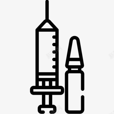 6件套注射器整形手术6线性图标图标