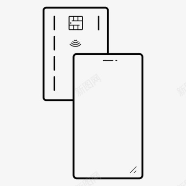 余额支付移动货币信用卡移动设备图标图标