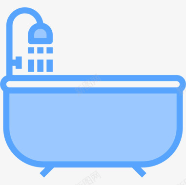 浴缸家装浴室5蓝色图标图标