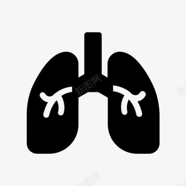 肺解剖学呼吸图标图标