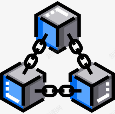 区块链ppt区块链区块链21线性颜色图标图标