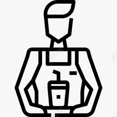 男人化身咖啡师图标图标