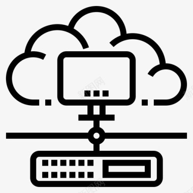 计算机云网络计算机与网络6线性图标图标