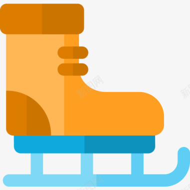 冬季冰晶溜冰鞋冬季62平底图标图标