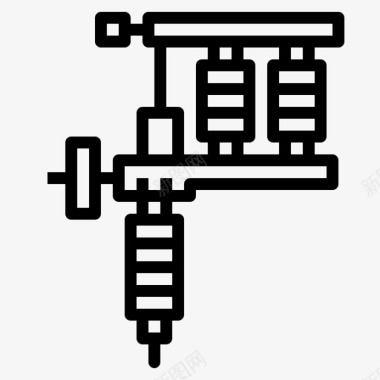 艺术字样机纹身机艺术墨水图标图标