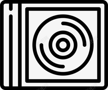 cd包装设计Cd技术73线性图标图标