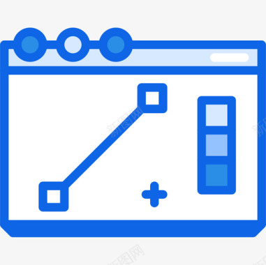 蓝色叉子调色板ui界面30蓝色图标图标