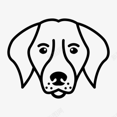 拉布拉多猎犬头狗套装图标图标