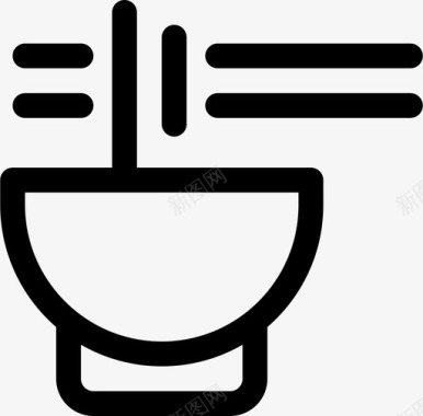 碗亚洲菜筷子图标图标
