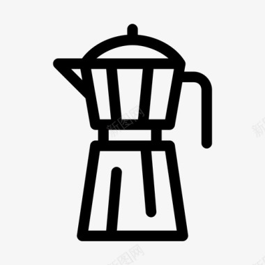 洒水壶水壶咖啡厨房图标图标