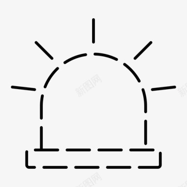 安全提醒图标警报安全安全虚线图标图标