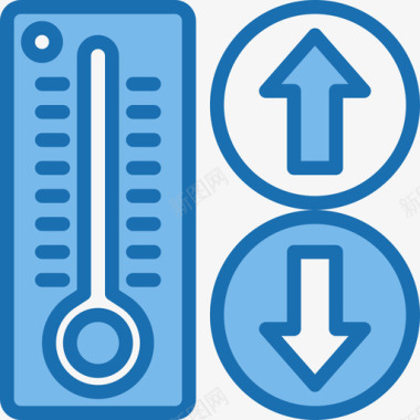 温度智能家居34蓝色图标图标