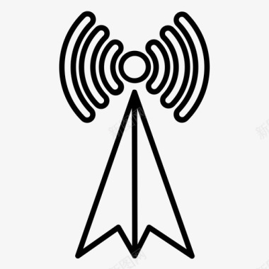 无线网信号信号无线电广播塔图标图标