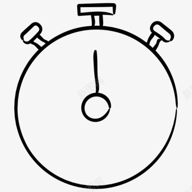 秒表计时器健身手绘图标图标