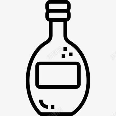 小包装酒瓶朗姆酒酒瓶子图标图标