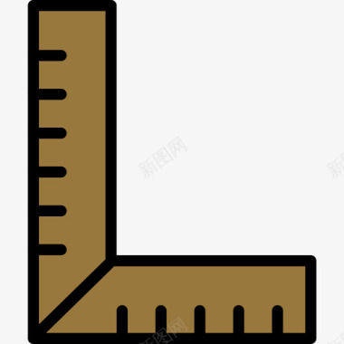 结构骨架直尺结构98线性颜色图标图标